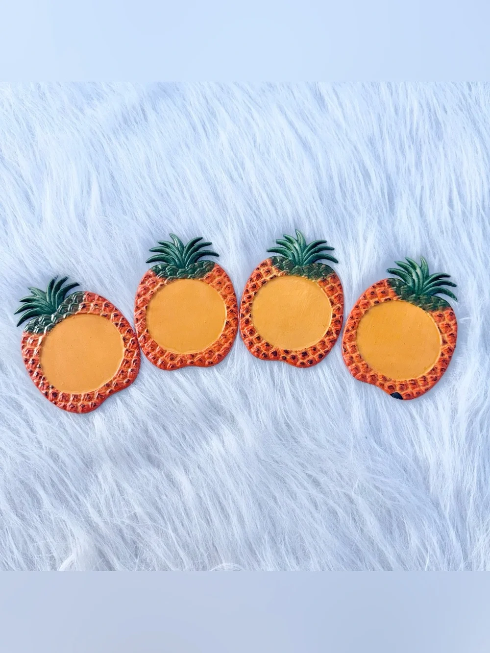 🍍 🍍 Retro Pineapple Coasters – Set of 4 Retro Pineapple Coasters – Set of 4